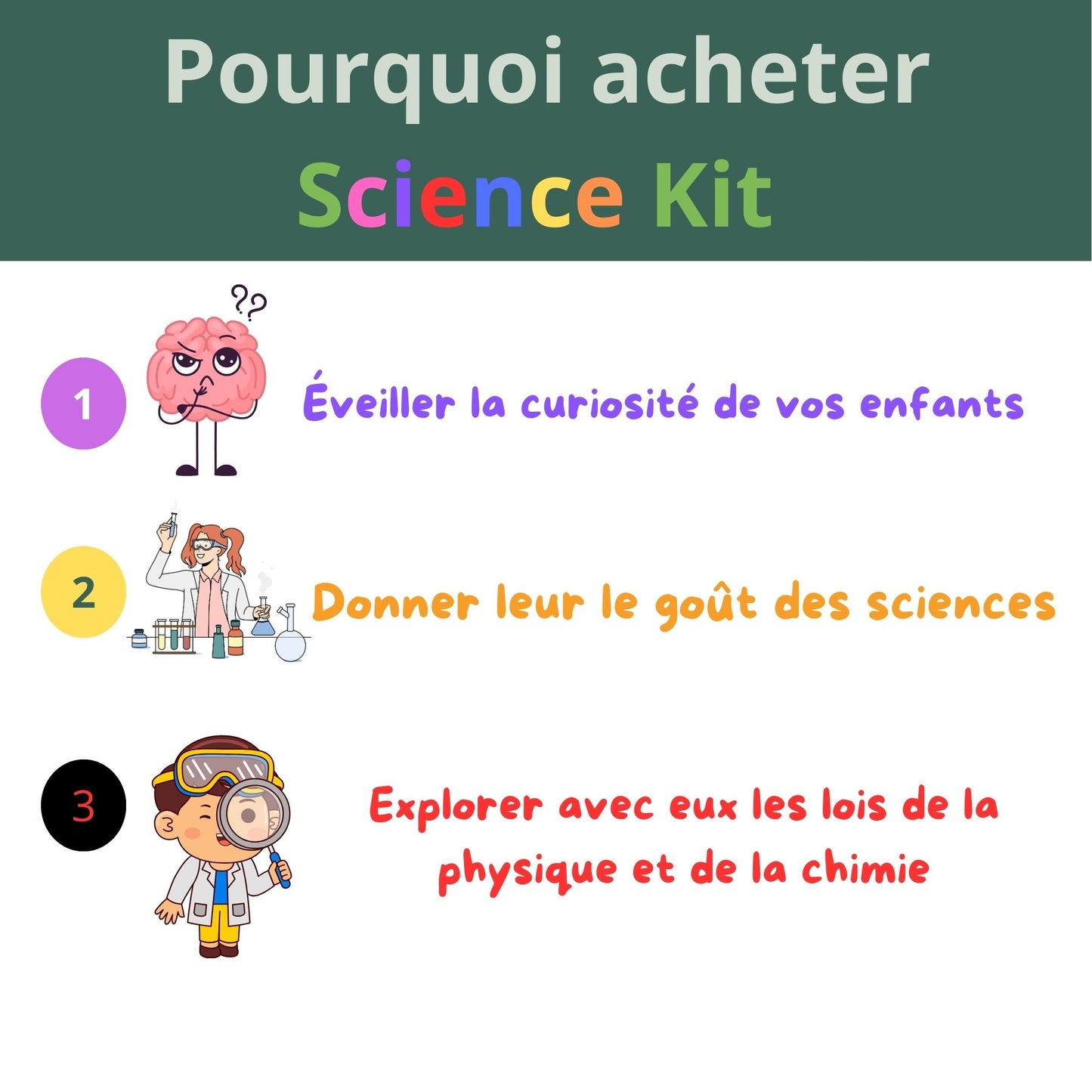 Le jouet Science Kit - Un cadeau pour les petits chercheurs - expériences comme dans un vrai laboratoire