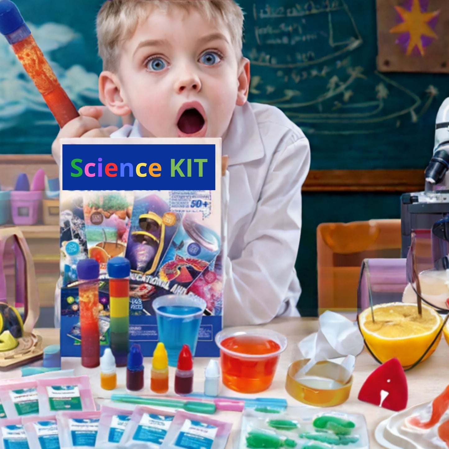 Le jouet Science Kit - Un cadeau pour les petits chercheurs - expériences comme dans un vrai laboratoire