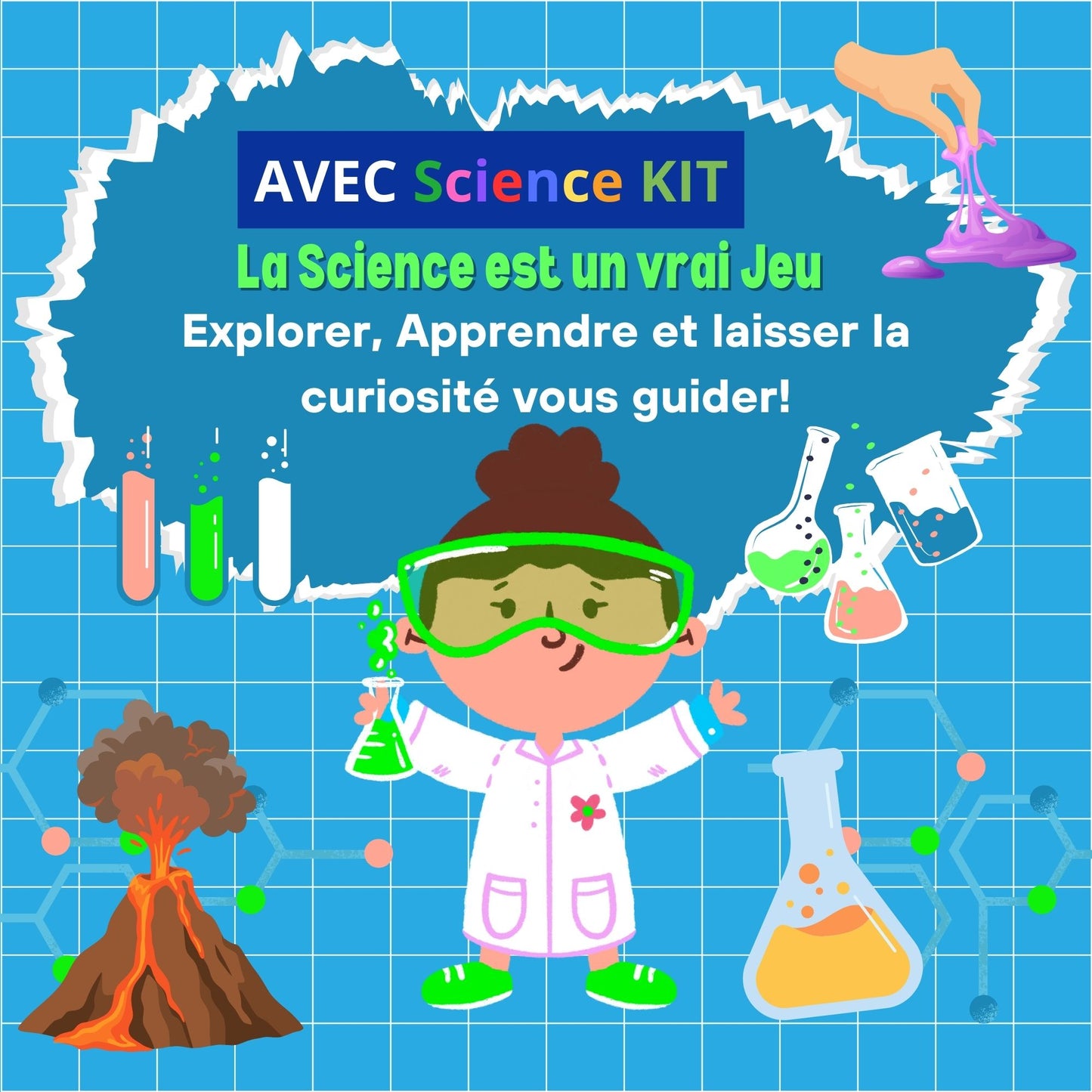 Le jouet Science Kit - Un cadeau pour les petits chercheurs - expériences comme dans un vrai laboratoire