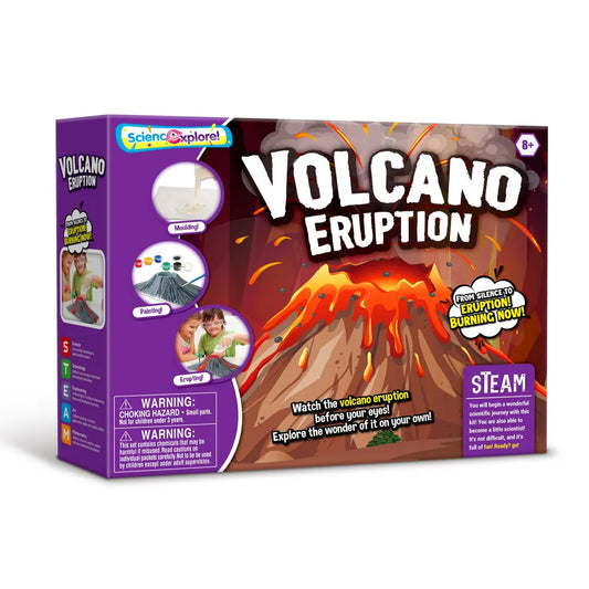 VOLCANO ERUPTION- Expérience Scientifique et Créative pour Enfants- coloriage volcan- réaction chimique